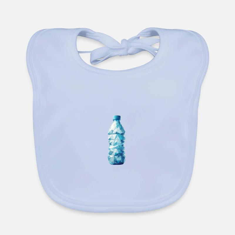 Water Bottle Polygon Organic Baby Bibs