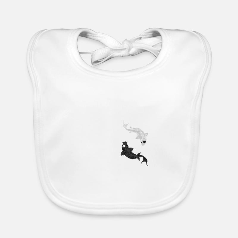 Poisson Koi - Bavoir bio Bébé - blanc