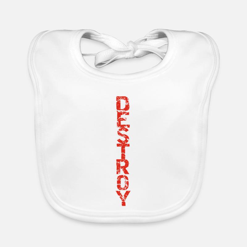 Destroy in red Organic Baby Bibs