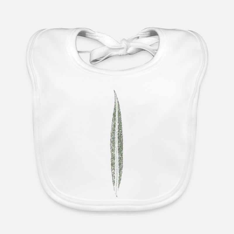Willow leaf / leaf / nature Organic Baby Bibs