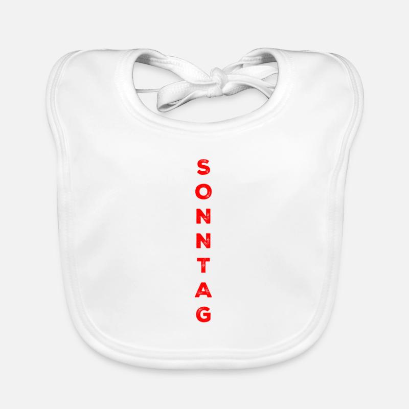 Sunday - red Organic Baby Bibs