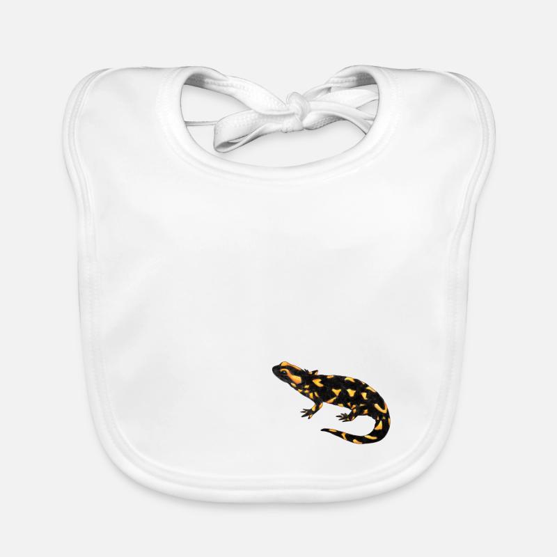 Feuersalamander - Baby Bio-Lätzchen - Weiß