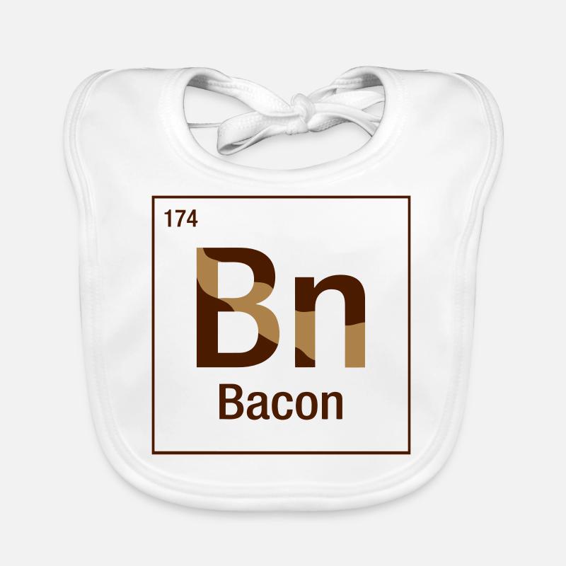 Bacon periodic table Organic Baby Bibs