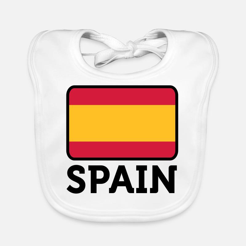 Drapeau national de l Espagne Bavoir bio Bébé