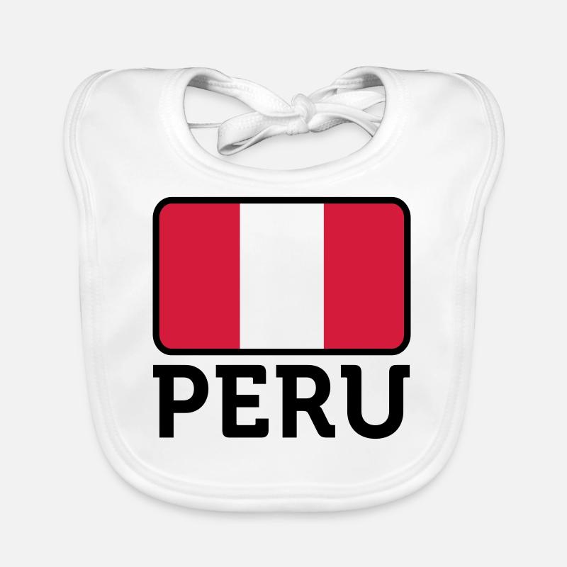Drapeau national du Pérou Bavoir bio Bébé