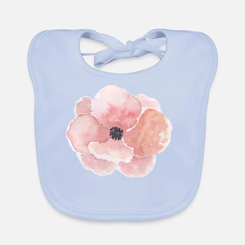 Fleur rosée Bavoir bio Bébé