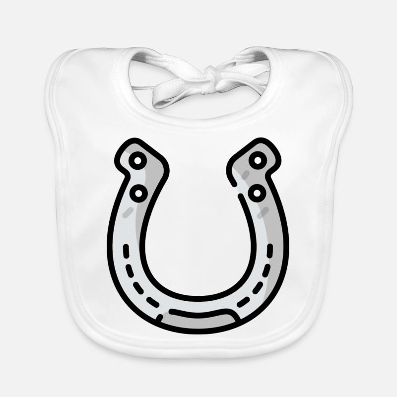 Hufeisen Geschenk Idee Baby Bio-Lätzchen