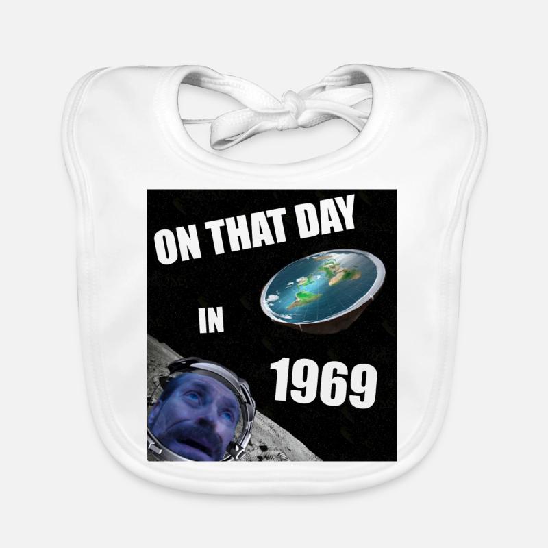 flat earth cosmos moon tshirt flat earth Organic Baby Bibs