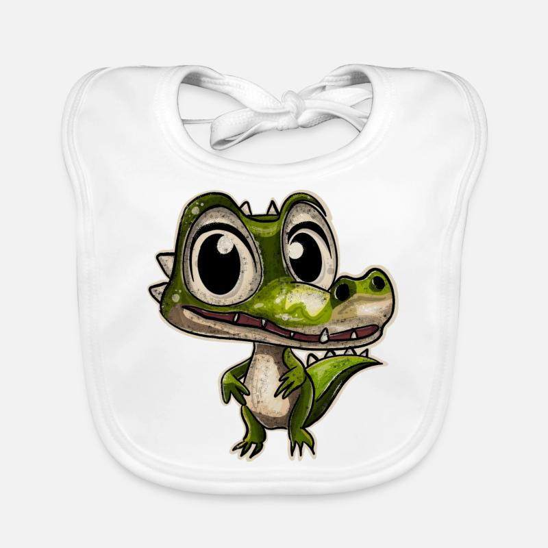 Alligator Crocodile Organic Baby Bibs