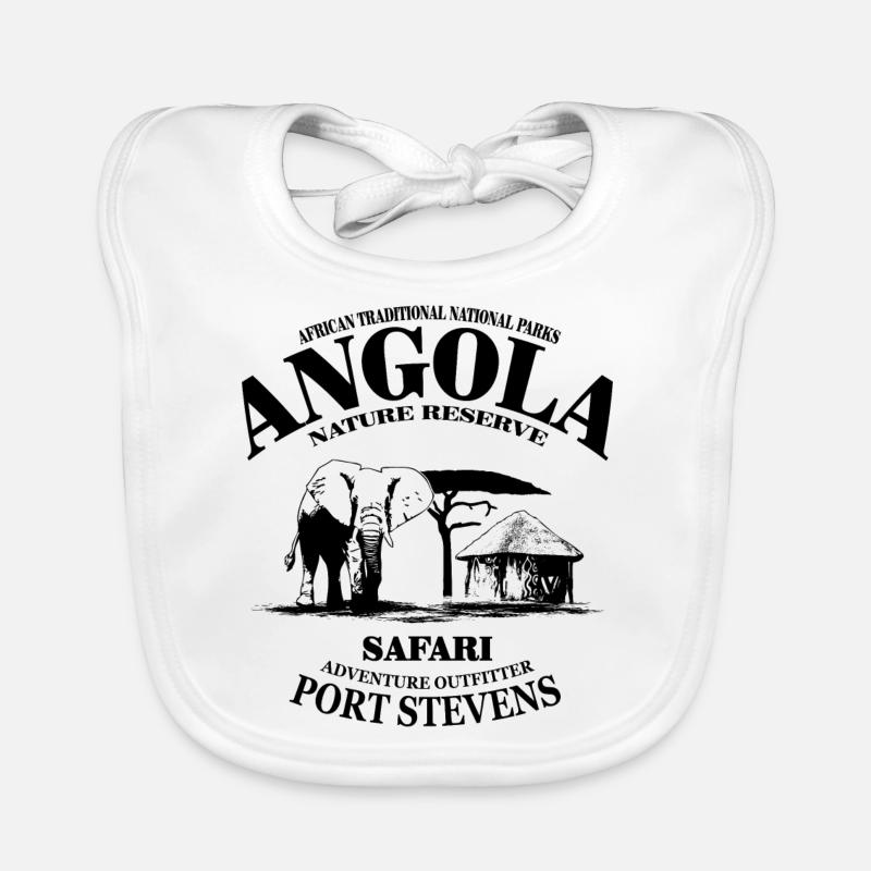 Angola - Elephant Organic Baby Bibs
