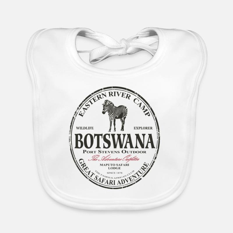 Botswana - Zèbre Bavoir bio Bébé