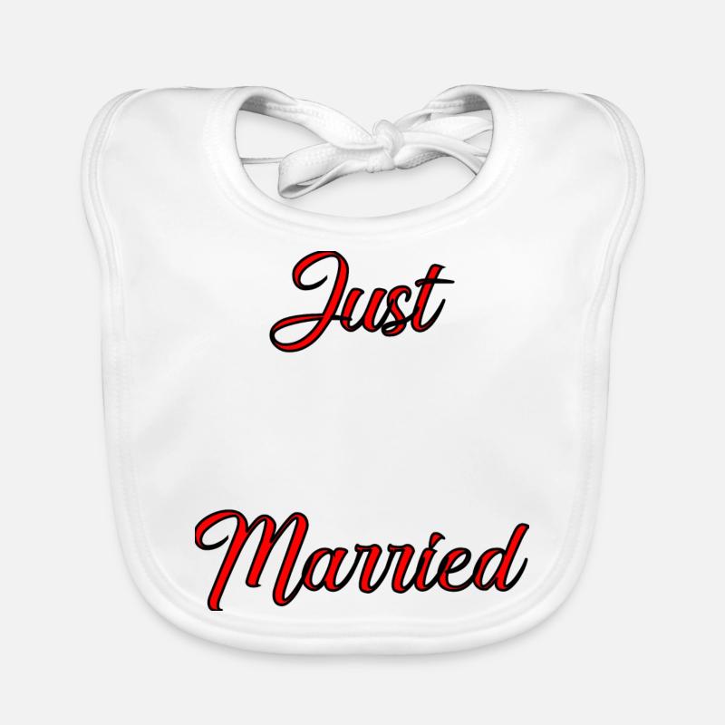 JUST MARRIED. VIVE LES MARIES. EVJF. Bavoir bio Bébé