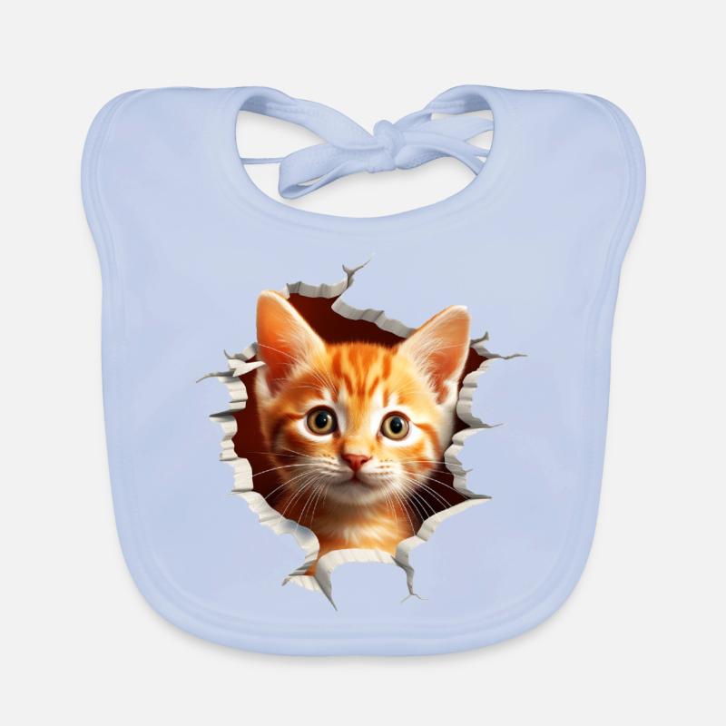 Chat mignon Bavoir bio Bébé