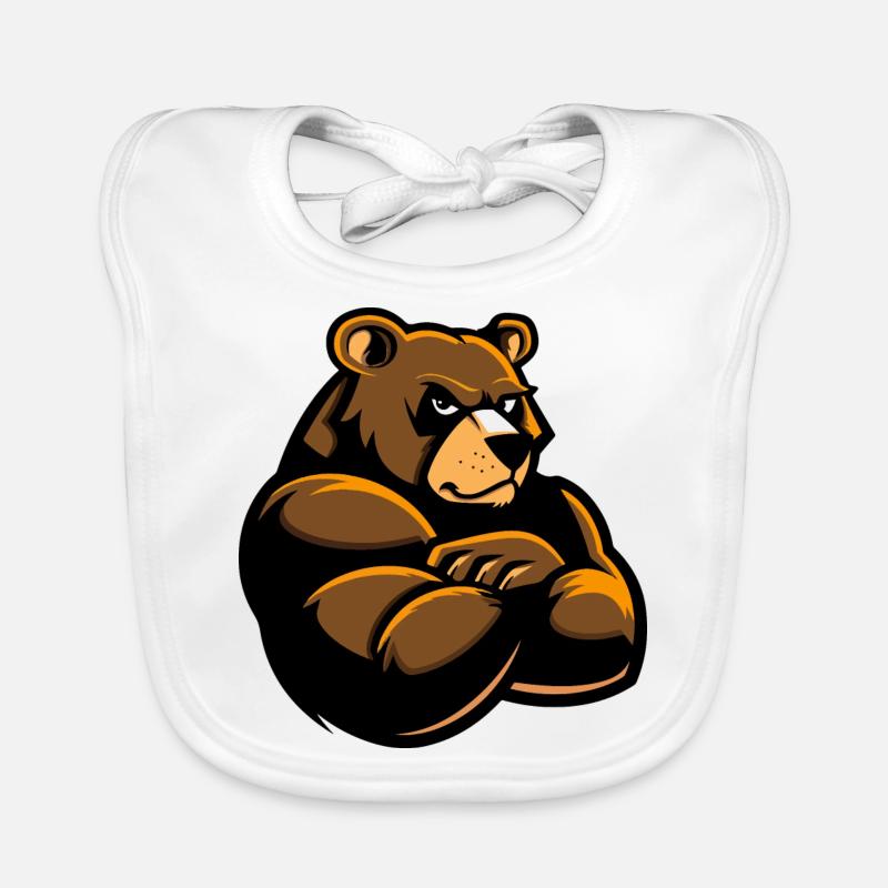 Bande dessinée ours Bavoir bio Bébé