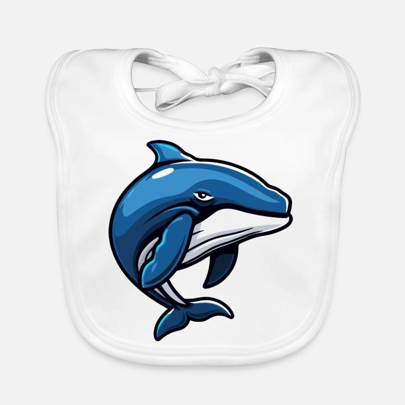 Whale Comic Organic Baby Bibs