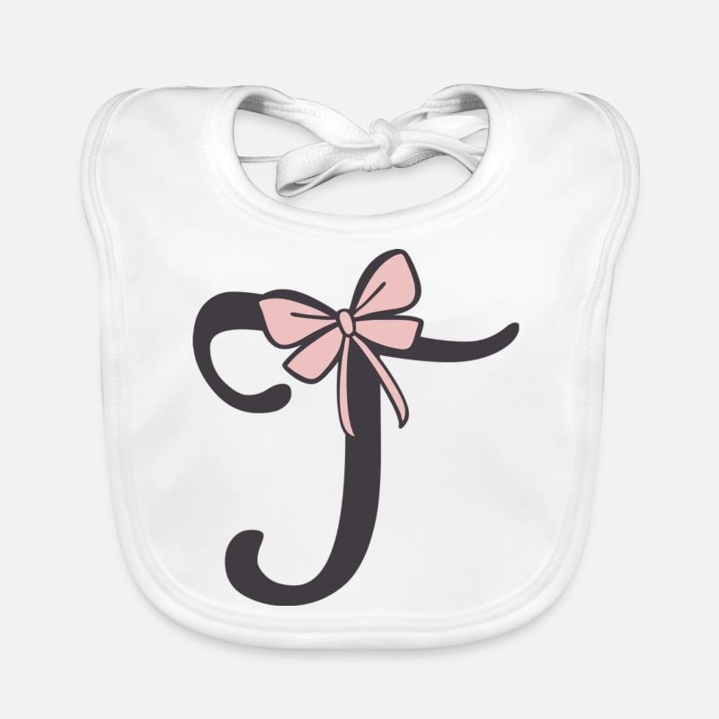 Anfangsbuchstabe T Schleifchen Baby Bio-Lätzchen