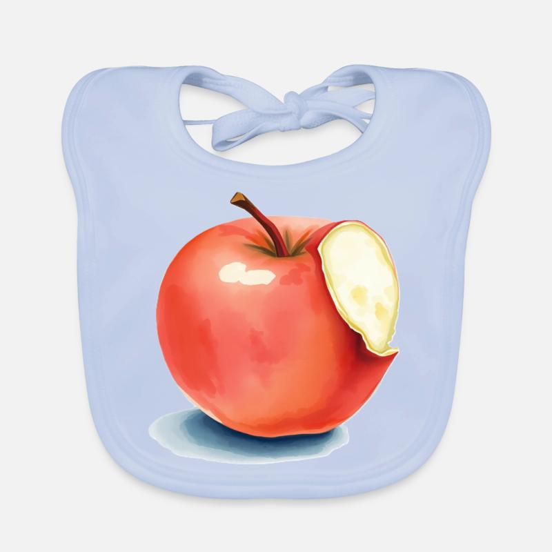 Bemalter Apfel Baby Bio-Lätzchen