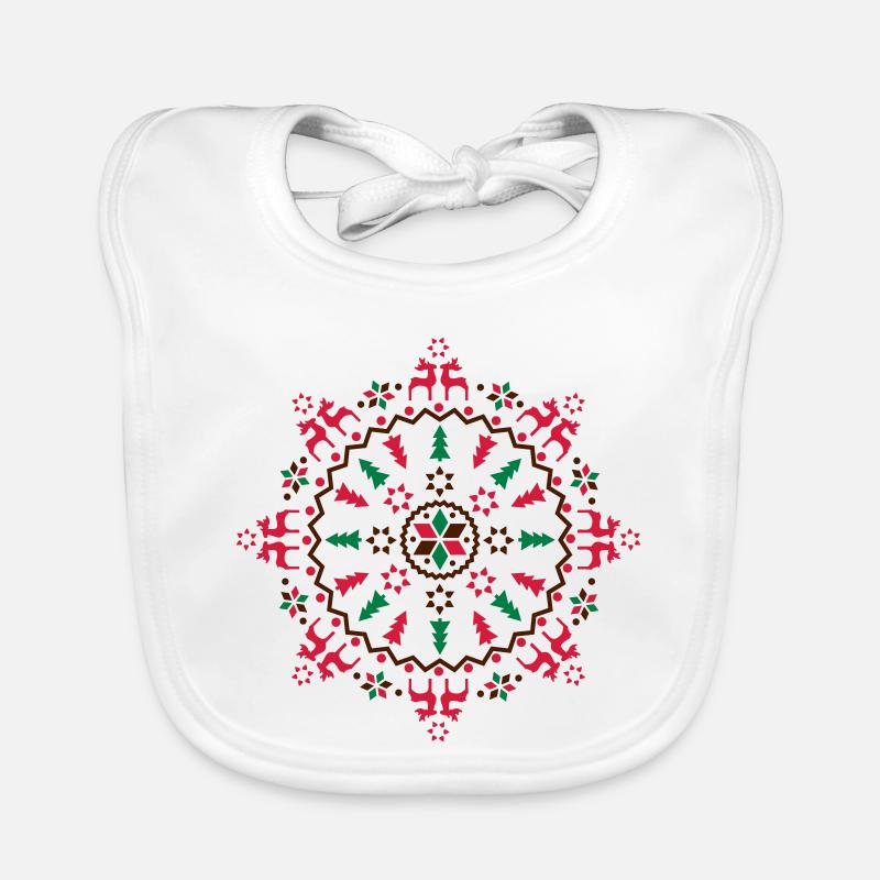 Un Mandala de Noël Bavoir bio Bébé