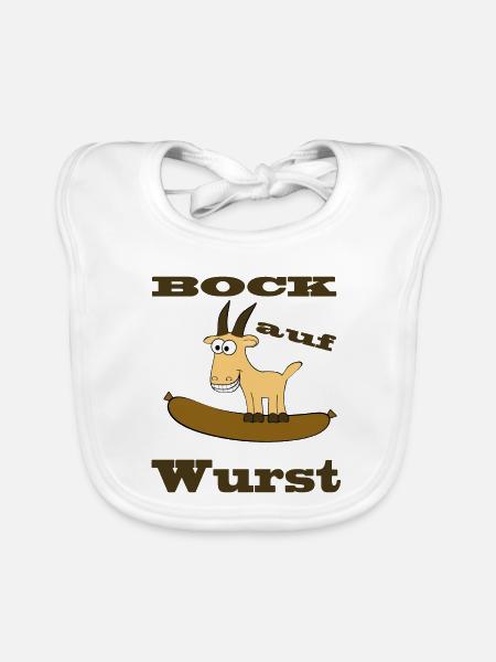 Comic Bock - Bock auf Wurst - Baby Bio-Lätzchen - Weiß