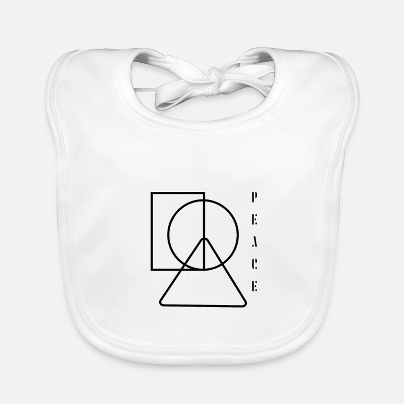 peace, Frieden, Friedensbewegung Baby Bio-Lätzchen