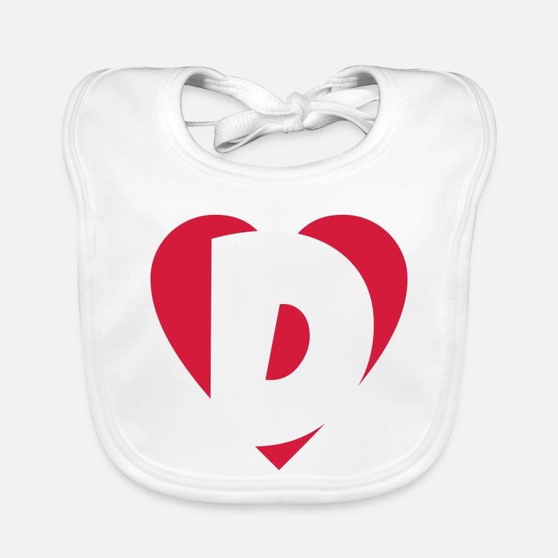 Cœur D - J'aime D Bavoir bio Bébé