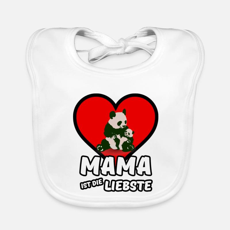 Mama ist die Liebste - Mutter, Muttertag, Geschenk Baby Bio-Lätzchen
