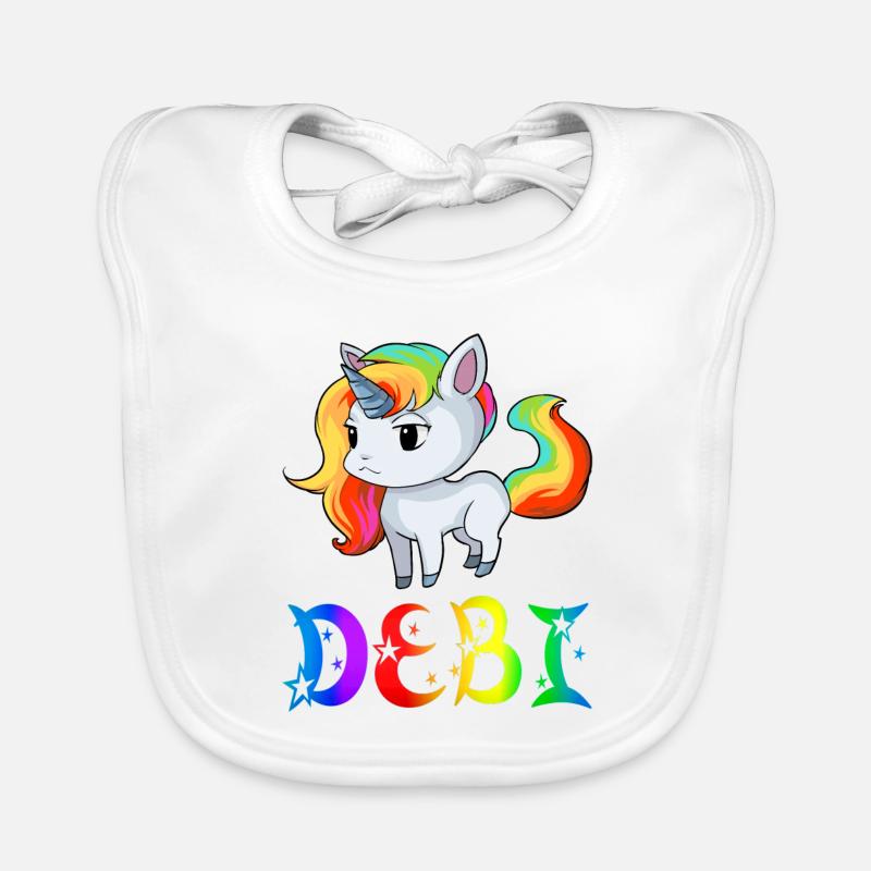Unicorn Debi Organic Baby Bibs