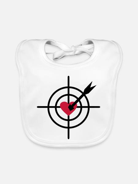 2541614 15588441 Heart - Organic Baby Bibs - white - Front