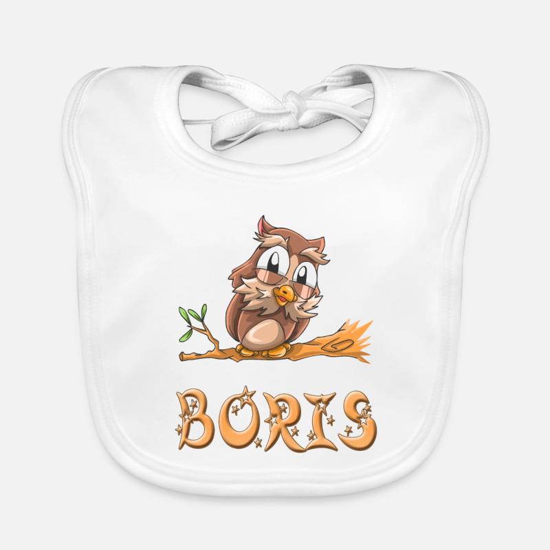 Eule Boris Baby Bio-Lätzchen