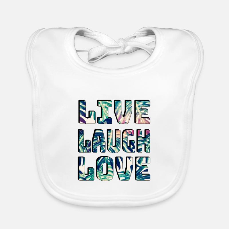 Live Laugh loves - Valentine Organic Baby Bibs