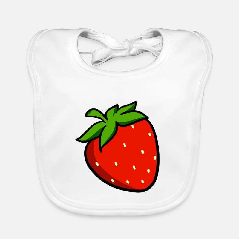 Erdbeeren Baby Bio-Lätzchen