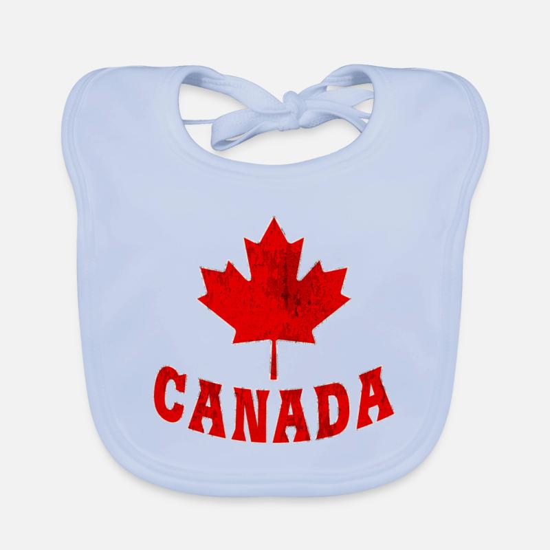 Canada / Cadeau / Feuille d’érable / Idée cadeau Bavoir bio Bébé
