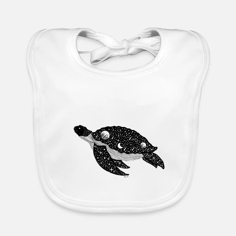 Tortue Silhouette Nocturne Bavoir bio Bébé