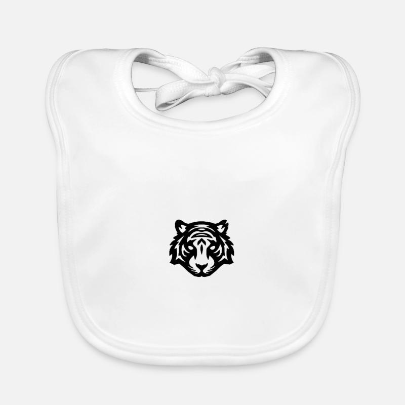 Tiger - Baby Bio-Lätzchen - Weiß