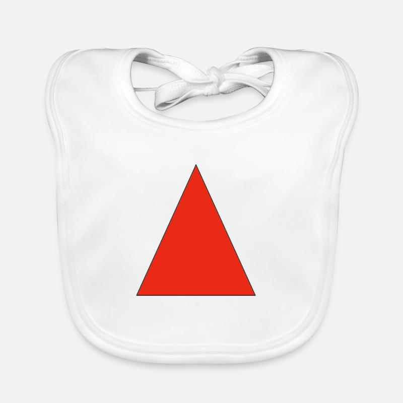 Red triangle on black Organic Baby Bibs