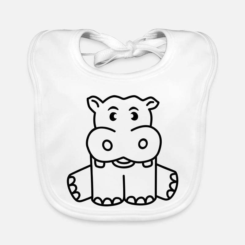 Baby Hippo Nilpferd Tier Cartoon Geschenk Kinder Baby Bio-Lätzchen