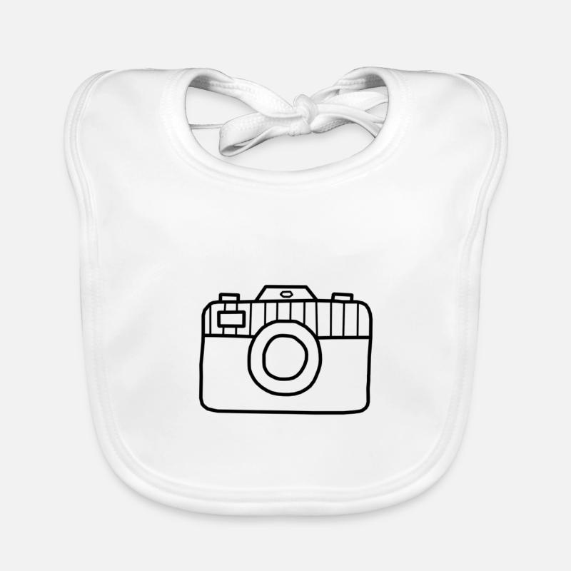 Photo Camera Organic Baby Bibs