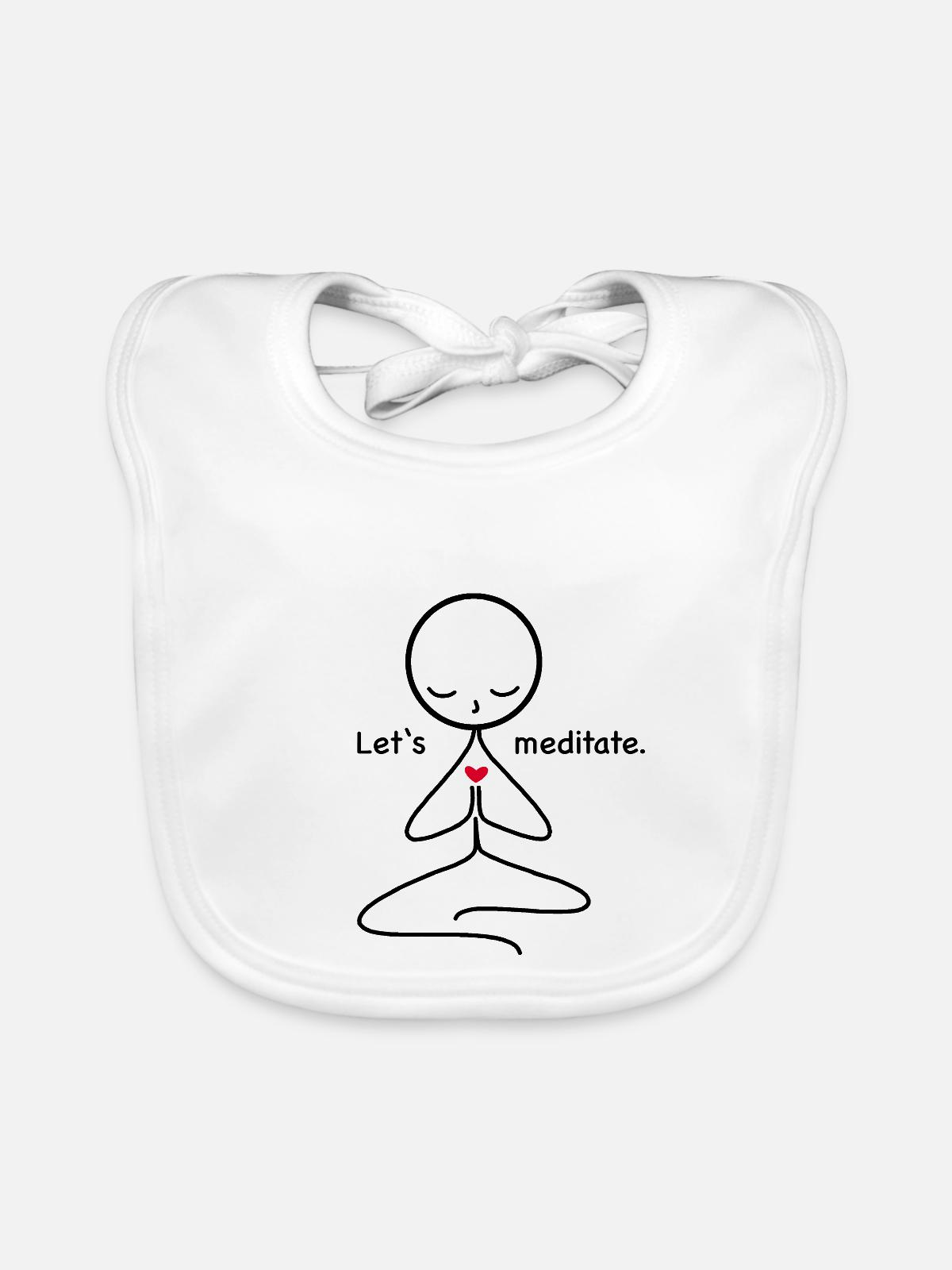Meditation - Baby Bio-Lätzchen - Weiß - Vorne