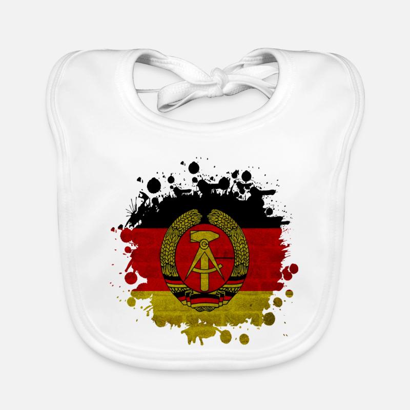 GDR Fleck Klecks / Gift Flag East Germany Organic Baby Bibs