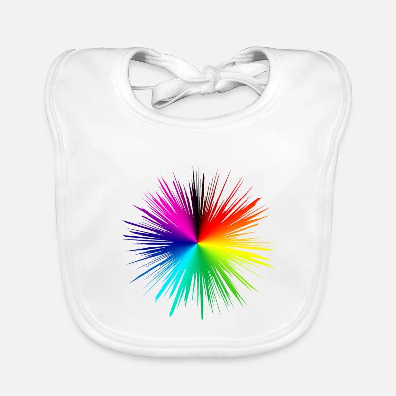 Explosion de couleur rafale radiale Bavoir bio Bébé