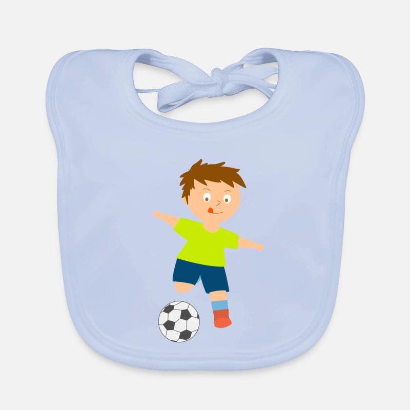 Kicker Junge Neon Shirt Ball Baby Bio-Lätzchen