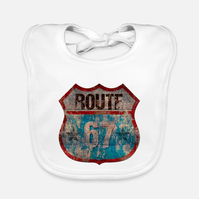 Rustic Route 67 Schild Design Baby Bio-Lätzchen