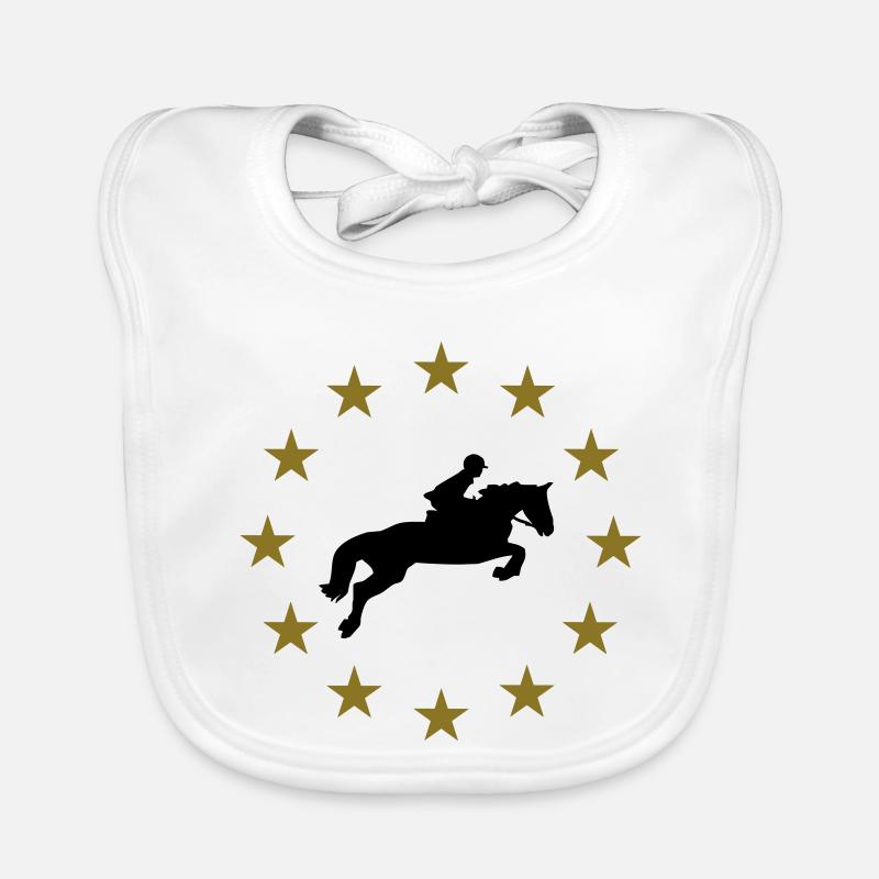 Cheval de saut d'obstacles & Étoiles Bavoir bio Bébé