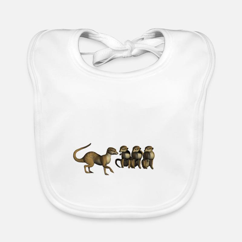 suricates amusants Bavoir bio Bébé