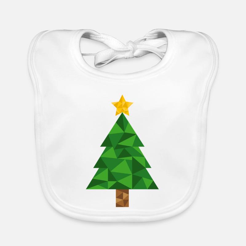 Sapin de Noël Polygon Sapin de Noël Bavoir bio Bébé
