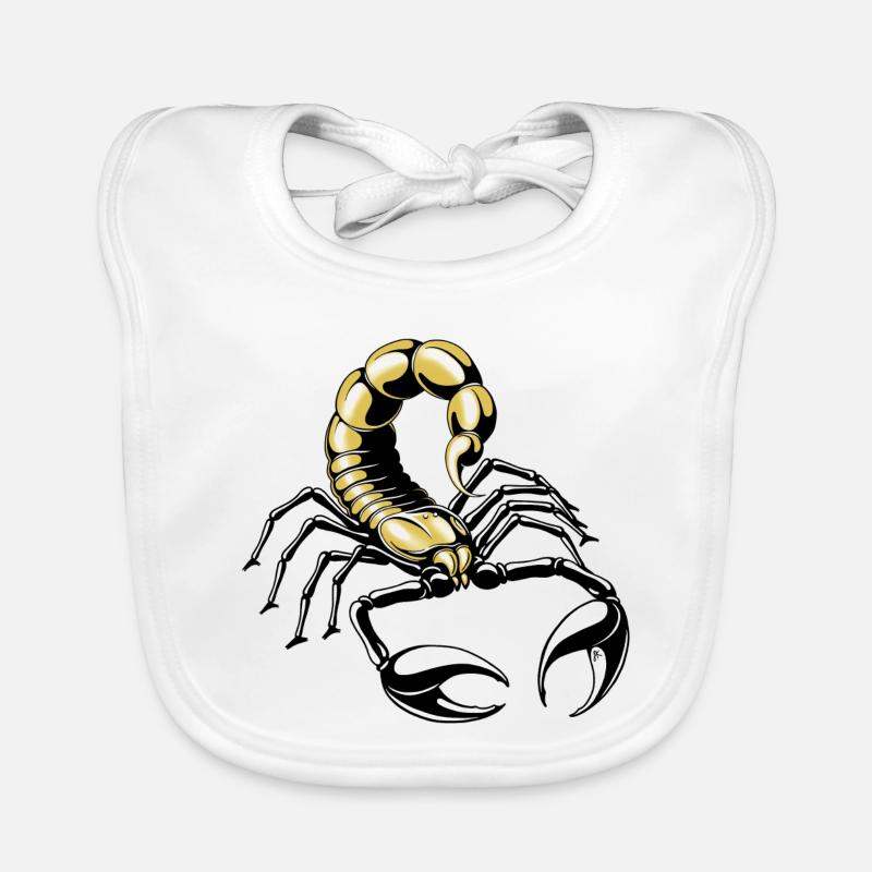 scorpion - or - jaune Bavoir bio Bébé