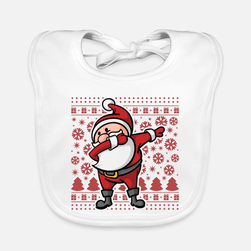 Noël laid Dab Dabbing Père Noël Noël Bavoir bio Bébé