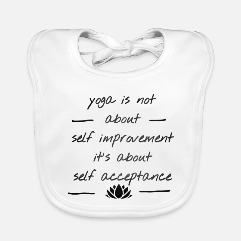 yoga - Bavoir bio Bébé - blanc