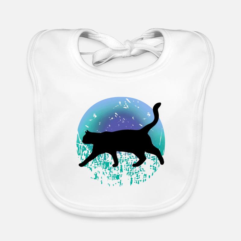 Black cat Organic Baby Bibs