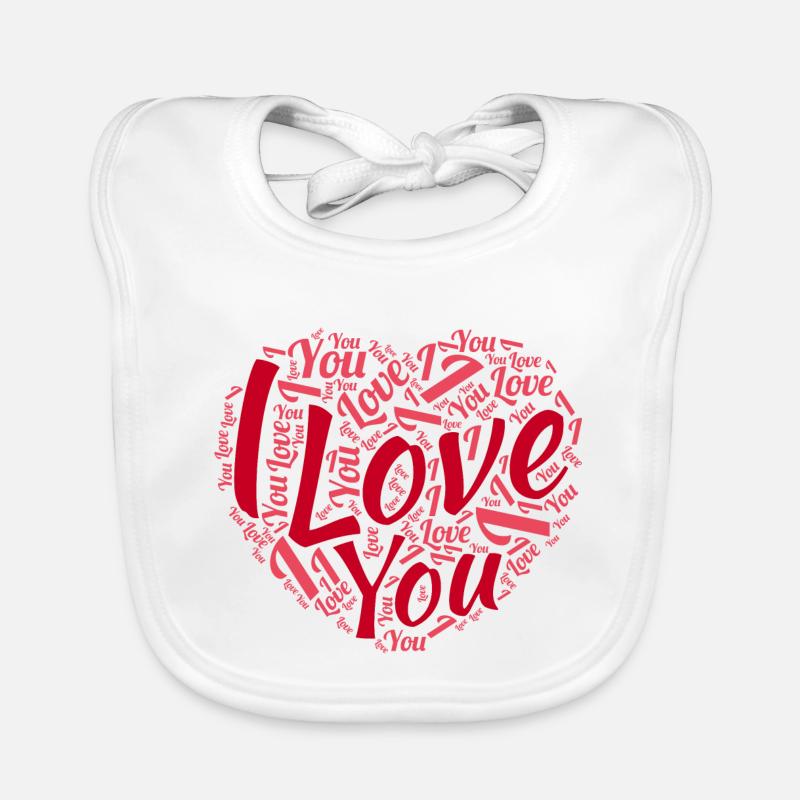 Valentine's day Organic Baby Bibs